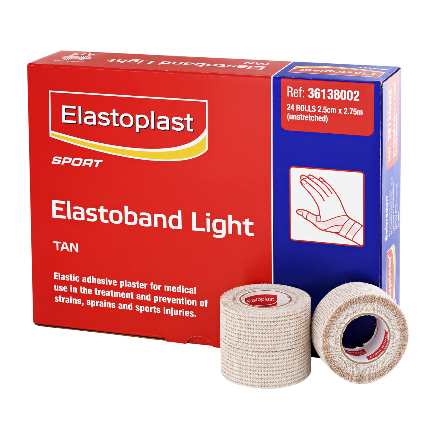 Elastoband Light Elastic Adhesive Bandage - 2.5cm x 2.75m (24 Rolls)