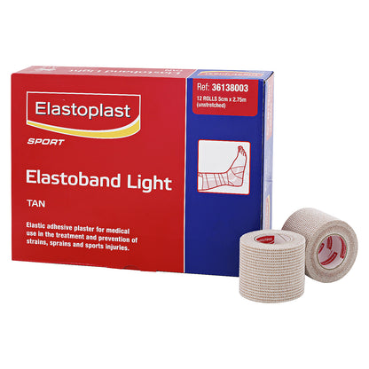 Elastoband Light Elastic Adhesive Bandage - 5cm x 2.75m (12 Rolls)