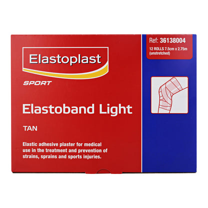 Elastoband Light Elastic Adhesive Bandage - 7.5cm x 2.75m (12 Rolls)