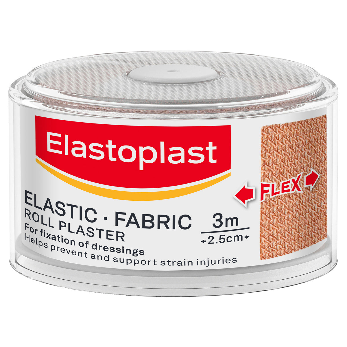 Elastic Fabric Roll Plaster 2.5cm x 3m - MOQ 10